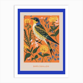 Spring Birds Poster Barn Swallow 2 Art Print