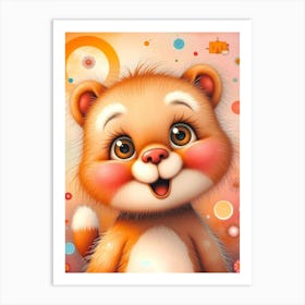 Tango the Joyful Cuddly Cozykin Teddy Art Print