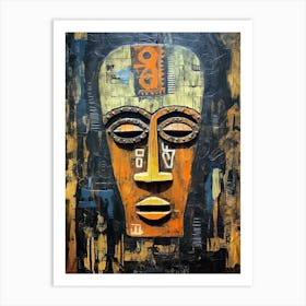 Spiritual Journeys: African Tribal Mask Art Art Print