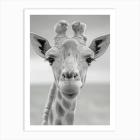 Happy Giraffe, Funny Expression Art Print