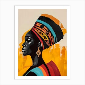 African Woman Canvas Print Art Print