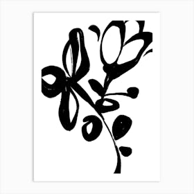 Black And White Flower Art Print