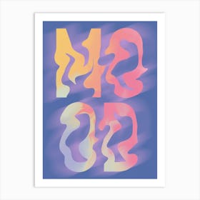 MOOD - Vivid Colorful Gradient Motion Typography Art Print