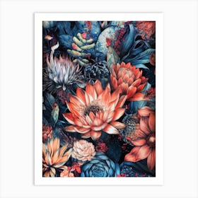 Lotus Flower nature flora Art Print