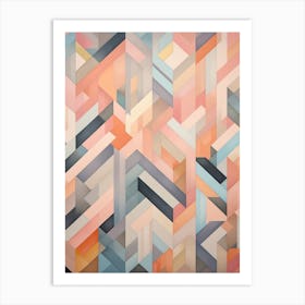 Technology Abstract Geometric Pattern 10 Art Print