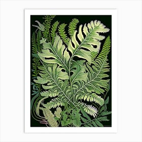 Marsh Fern 1 Vintage Botanical Poster Art Print