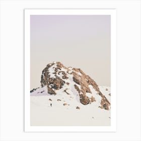 Pastel Snowy Mountain Art Print