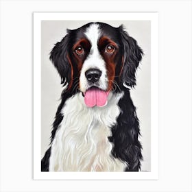 English Springer Spaniel 3 Watercolour Dog Art Print