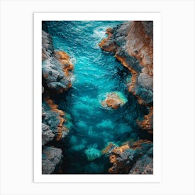 Blue Ocean Water Art Print