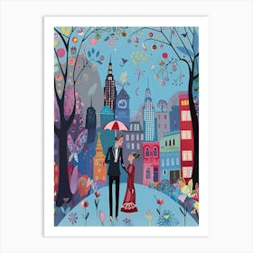 Couple in New York Art Print