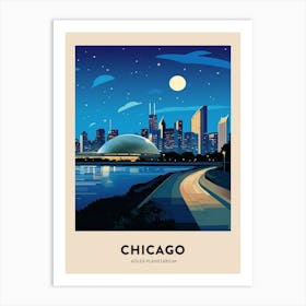 Adler Planetarium 4 Chicago Travel Poster Art Print