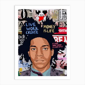 Basquiat The Black Picasso Art Print