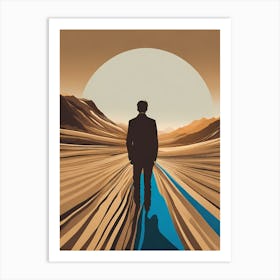  Many PATHS lead me hear boho art, man VECTOR Art Print