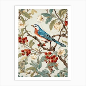 Bird On A Branch 50 Art Print