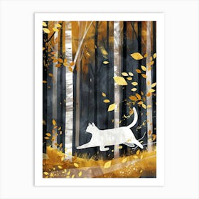 Cat In The Woods 3 Art Print