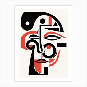 Abstract Portrait Of A Man Art Print