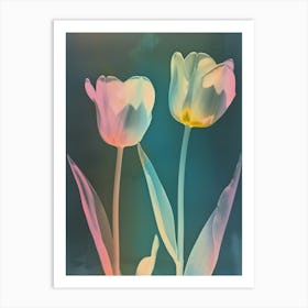 Iridescent Flower Tulip 9 Art Print