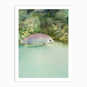 Sea Sheep Storybook Watercolour Art Print