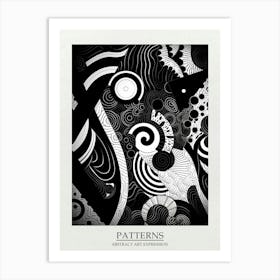 Patterns Abstract Black And White 8 Poster Art Print