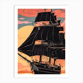 Sails at Sunset Art Print