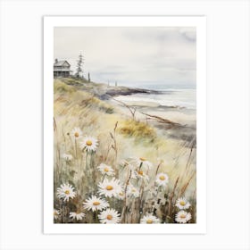 Flowers Along The Coast Vintage Art Print