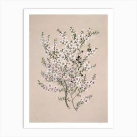 Christmas Floral Wall Art Print Art Print