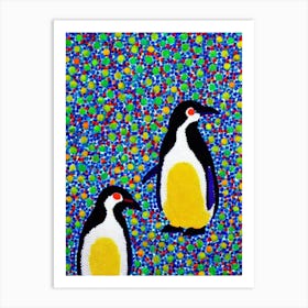 Penguin Yayoi Kusama Style Illustration Bird Art Print