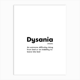 Dysania Clean Minimalistic Affiche