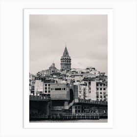 Galatasaray Bridge, Vintage Istanbul Art Print