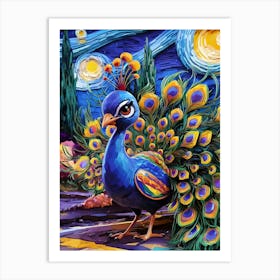 Peacock Painting 5 Art Print