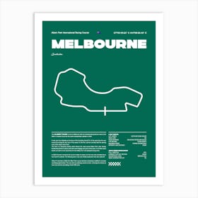 F1 Race Track Melbourne Formula 1 Racing Track F1 Merch Formula One F1 Poster Formula 1 Poster F1 Art Print
