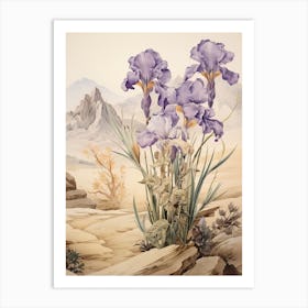 Japanese Iris Victorian Style 2 Art Print