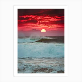 Sunset At The Beach 8 Art Print