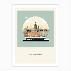 Copenhagen Denmark 3 Snowglobe Poster Art Print