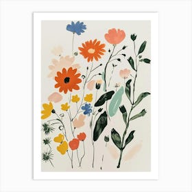Painted Florals Calendula 3 Art Print