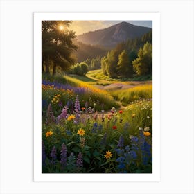 Wildflowers In The Meadow 1 Art Print