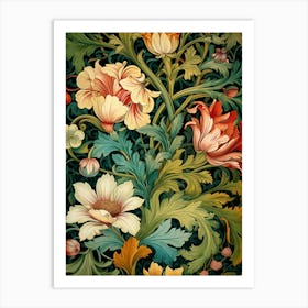 Floral Wallpaper 150 Art Print