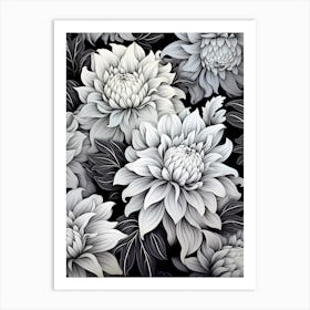 Dalmatian Flowers Art Print