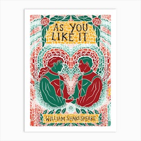 Book Cover - As You Like It by William Shakespeare Art Print