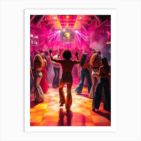 80´s Disco Dancers Art Print