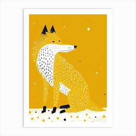 Yellow Timber Wolf 3 Art Print