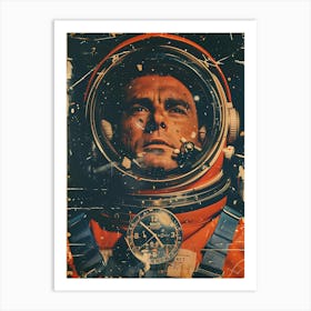 Beautiful Retro Astronaut 14 Art Print