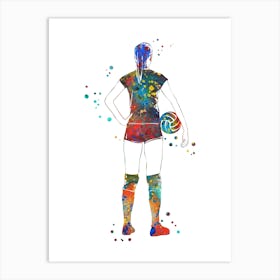 Volleyball Player Girl Art Print