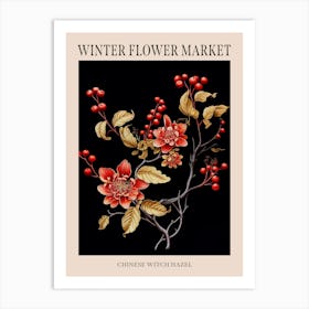 Chinese Witch Hazel 3 Winter Flower Market Poster Art Print