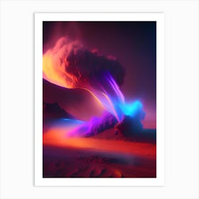 Dust Devil Neon Nights Space Art Print