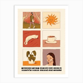 Things That Make Me Smile Illustration | Wall Art Poster Print Art Print