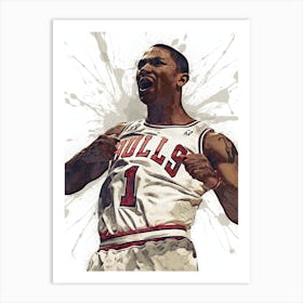 Derrick Rose Chicago Bulls Art Print