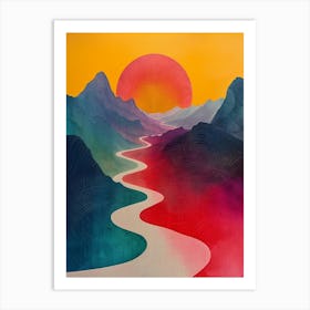 Sunrise Over The Mountains 5 Art Print