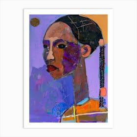 Woman With Braids Art Print