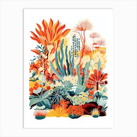 Huntington Desert Garden Usa Modern Illustration 2 Art Print